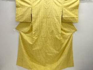 縞に絣柄織出し手織り紬着物